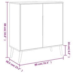 Vidaxl Finori Příborník Lusk 01A dub sonoma 80 x 38,5 x 88 cm