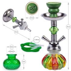 koryworld Vodní dýmka - SHISHA multicolor 26cm/2 inhalační hadičky