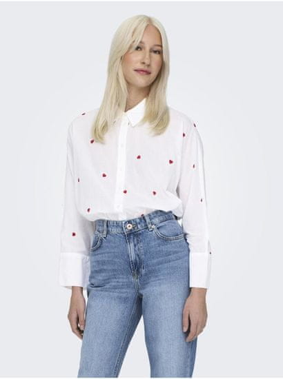ONLY Bílá dámská vzorovaná košile ONLY New Lina