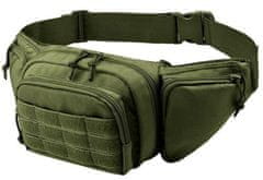 Camerazar Vojenské pouzdro Tactical Large, odolný polyester 600D, rozměry 20x15x9 cm, nastavitelný pásek 60-120 cm