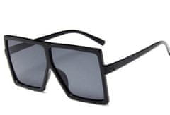 Camerazar Velké retro sluneční brýle pro ženy, černé, plastový rám, UV filtr 400 kat. 3