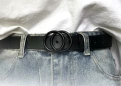 Camerazar Dámský kožený opasek s černou kovovou přezkou, šířka 2,8 cm, délka 106 cm