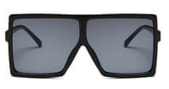 Camerazar Velké retro sluneční brýle pro ženy, černé, plastový rám, UV filtr 400 kat. 3