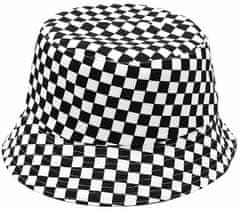 Camerazar Oboustranný Klobouk FISHER BUCKET HAT, černobílá kartáčovaná, polyester/bavlna, univerzální velikost 55-59 cm