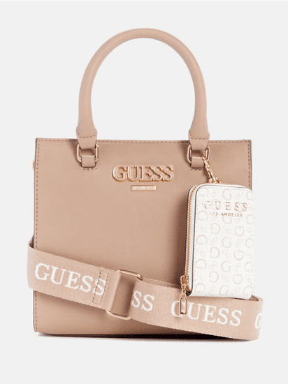 Guess Dámská kabelka, crossbody Tremblay Satchel hnědá