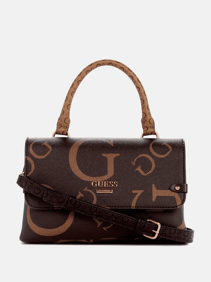 Guess Dámská kabelka, crossbody Iridessa tmavě hnědá