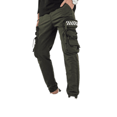 Dstreet Pánské bojové kalhoty JEFF zelené ux4160 XL