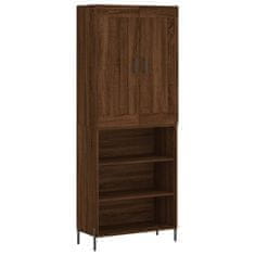 Vidaxl Skříň highboard hnědý dub 69,5 x 34 x 180 cm kompozitní dřevo