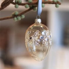 Decor By Glassor Čirá kraslice s dekorem věnečku