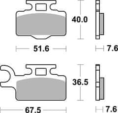 SBS Brzdové destičky 752RSI