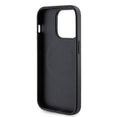 Guess hard silikonový obal iPhone 15 PRO 6.1" black Saffiano MagSafe