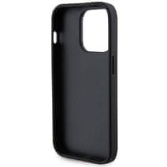 Guess hard silikonové pouzdro iPhone 15 PRO 6.1" black Perforated 4G Glitter