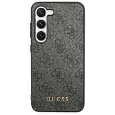 Guess hard silikonové pouzdro Samsung Galaxy S24 PLUS black 4G Metal Gold Logo