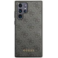 Guess hard silikonový obal Samsung Galaxy S24 ULTRA black 4G Metal Gold Logo