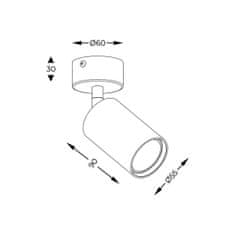 ZUMALINE ZUMALINE Bodové svítidlo TORI SL 3 20016-BK-N