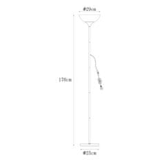 ZUMALINE ZUMALINE A4036-MWH SARDA stojací lampa matná bílá