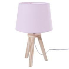 Dekorstyle Noční lampa s růžovým stínidlem 31 cm