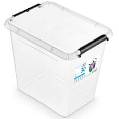 EDANTI Plastový Úložný Box S Víkem Uzavíratelný Krabicka Organiser Na Oblečení 30 L