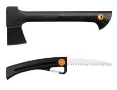 Fiskars Set sekera univerzální A6+pilka zahradní SW16 SOLID