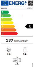 Concept kombinovaná chladnička LT2255wh