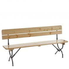 MCW Sada 2 lavic Linz s opěradlem pro sadu pivních stolů Marquee set, lakované ~ 150 cm