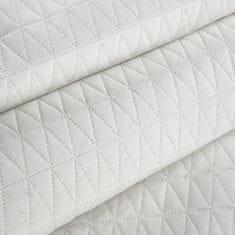 Eurofirany Dekorační přehoz na postel BONI 70x160 bílý prošívaný s geometrickým vzorem