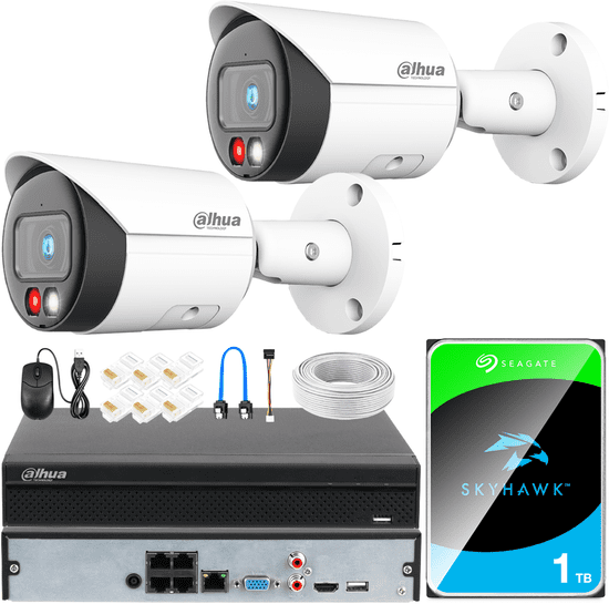 Dahua IP monitorovací sada pro rozšíření 2x 8Mpx IR/LED kamera 4CH rekordér