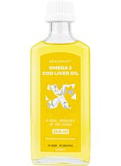 BrainMax Omega 3, Olej z tresčích jater, citrón, 240 ml