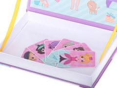 KIK Magnetické puzzle oblékání panenky 51 dílků, růžová KX5428_2
