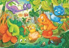 Clementoni Puzzle Šťastná oáza dinosaurů MAXI 24 dílků