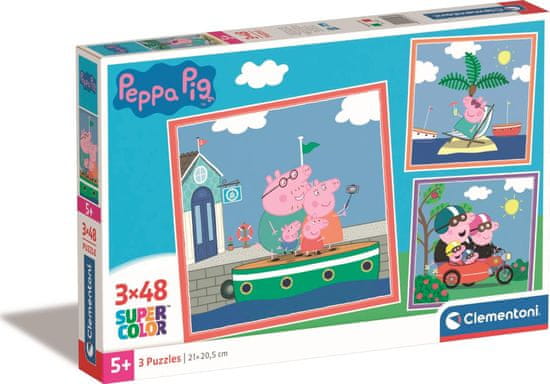 Clementoni Puzzle Prasátko Pepina 3x48 dílků