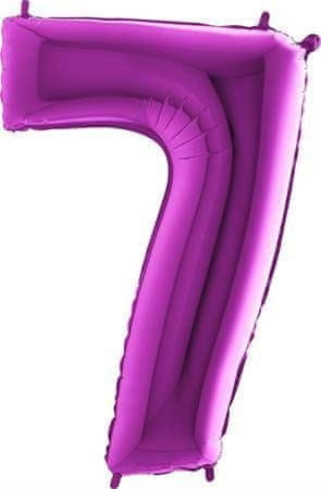 Grabo Nafukovací balónek číslo 7 fialový 102cm extra velký -