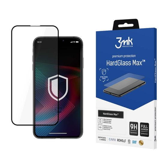 3MK tvrzené sklo HardGlass MAX pro Apple iPhone 14, černá