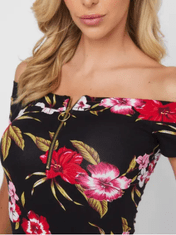 Guess Dámský top Loba Printed Ribbed Off-The-Shoulder Top XL