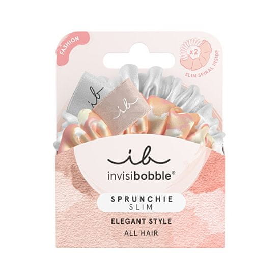 Invisibobble Gumičky do vlasů Sprunchie Slim Bella Chrome 2 ks