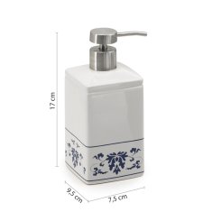 Gedy CIXI dávkovač mýdla na postavení, porcelán, bílá/modrá CX8189 - Gedy