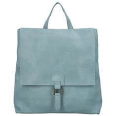 MaxFly Stylový dámský koženkový kabelko-batoh Octavius, džínovo-modrý