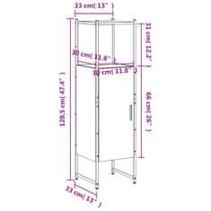 Vidaxl Koupelnová skříňka černá 33 x 33 x 120,5 cm kompozitní dřevo