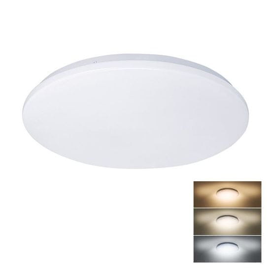 Solight Solight LED stropní světlo Plain, 3CCT, 24W, 1920lm, 3000K, 4000K, 6000K, kulaté, 38cm WO788