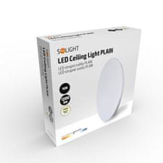 Solight Solight LED stropní světlo Plain, 15W, 1200lm, 4000K, kulaté, 26cm WO787