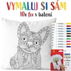 IMPAR SUBLIMACE Polštářek s omalovánkou French bulldog