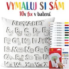 IMPAR SUBLIMACE Polštářek s omalovánkou Alphabet