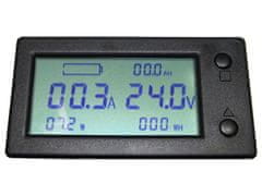 HADEX LCD Hall měřič napětí, proudu a kapacity 0-300V 0-400A WLS-PVA400