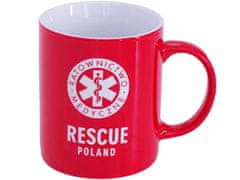 INNA Keramický pohárek RESCUE POLAND, 300 ml, KNO2, červený