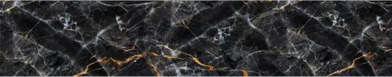 Grace Kuchyňský panel ABS plast Black Marble with gold 3000x600mm 1,5mm