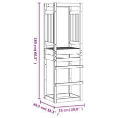 Greatstore Hrací věž 53 x 46,5 x 169 cm impregnované borové dřevo