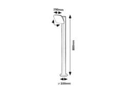 Rabalux  ODIEL LED zahradní sloupek 77060