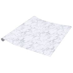 Greatstore Tapety na nábytek samolepicí mramorově bílé 90 x 500 cm PVC