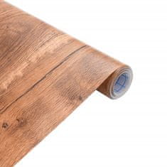Vidaxl Tapeta na nábytek samolepicí vzhled dřeva 90 x 500 cm PVC