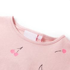 Vidaxl Dětské tričko světle růžové 140